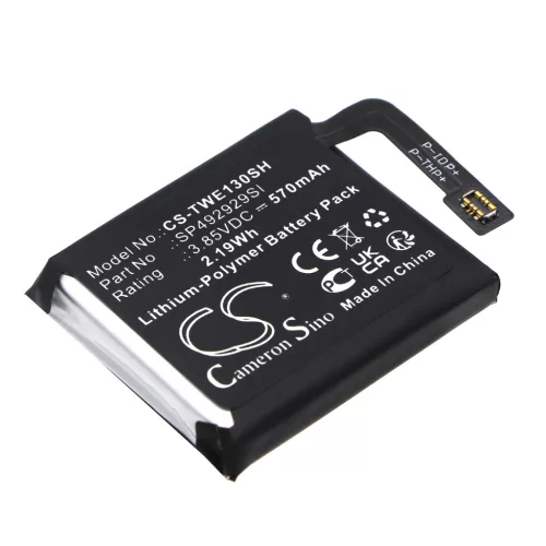 Ticwatch SP492929SI helyettesítő okosóra akkumulátor (Li-Polymer, 3.85V, 570mAh / 2.19Wh) - Utángyártott
