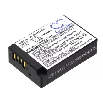   Canon LC-E17, LC-E17C, LP-E17 helyettesítő akkumulátor (Li-ion, 7.4V, 950mAh / 7.03Wh) - Utángyártott