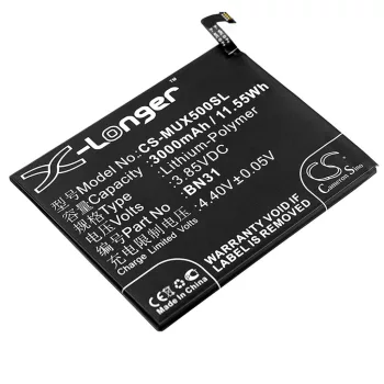   Xiaomi BN31 helyettesítő mobiltelefon akkumulátor (Li-Polymer, 3.85V, 3000mAh / 11.55Wh) - Utángyártott