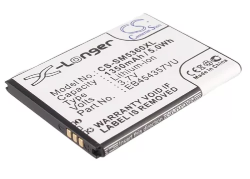 Samsung EB454357VU helyettesítő mobiltelefon akkumulátor (Li-ion, 3.7V, 1350mAh / 5.00Wh) - Utángyártott