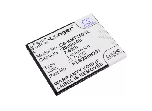 KAZAM KXX50 helyettesítő mobiltelefon akkumulátor (Li-ion, 3.7V, 2000mAh / 7.40Wh) - Utángyártott