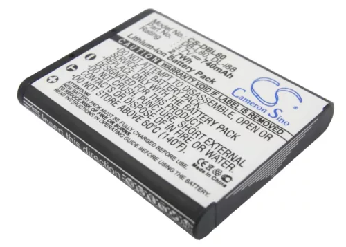 Sanyo DB-L80, DB-L80AU helyettesítő akkumulátor (Li-ion, 3.7V, 740mAh / 2.7Wh) - Utángyártott