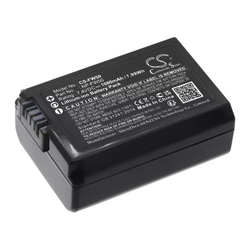 Sony NP-FW50 helyettesítő akkumulátor (Li-ion, 7.4V, 1080mAh / 7.99Wh) - Utángyártott