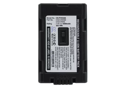 Panasonic CGA-D54SE/1B helyettesítő akkumulátor (Li-ion, 7.4V, 5400mAh / 39.96Wh) - Utángyártott