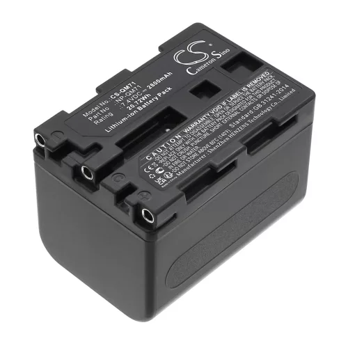 Sony NP-FM70, NP-FM71, NP-QM70, NP-QM71 helyettesítő akkumulátor (Li-ion, 7.4V, 2800mAh) - Utángyártott