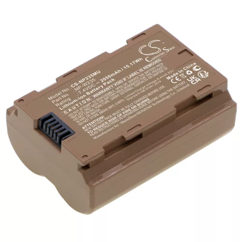 Fujifilm NP-W235 helyettesítő akkumulátor (Li-ion, 7.4V, 2050mAh / 15.17Wh) - Utángyártott