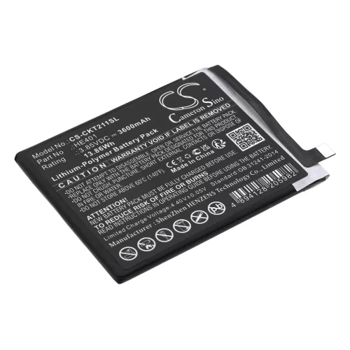 Cricket HE401 helyettesítő mobiltelefon akkumulátor (Li-Polymer, 3.85V, 3600mAh / 13.86Wh) - Utángyártott