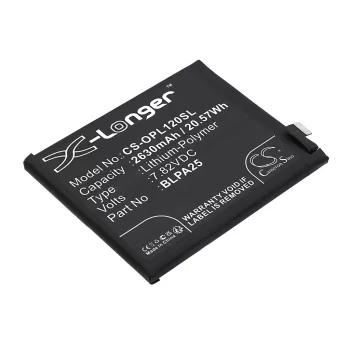   Oneplus BLPA25 helyettesítő mobiltelefon akkumulátor (Li-Polymer, 7.82V, 2630mAh / 20.57Wh) - Utángyártott