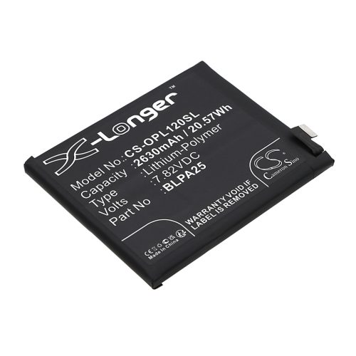 Oneplus 12 készülékhez mobiltelefon akkumulátor (Li-Polymer, 7.82V, 2630mAh / 20.57Wh) - Utángyártott
