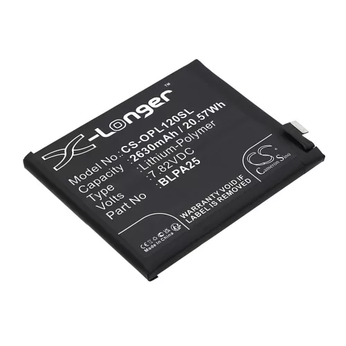 Oneplus BLPA25 helyettesítő mobiltelefon akkumulátor (Li-Polymer, 7.82V, 2630mAh / 20.57Wh) - Utángyártott