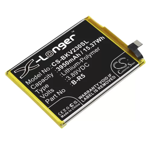 VIVO B-R5 helyettesítő mobiltelefon akkumulátor (Li-Polymer, 3.89V, 3950mAh / 15.37Wh) - Utángyártott