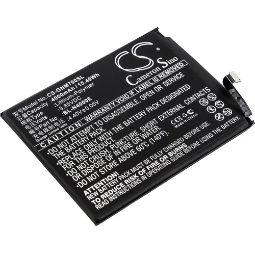 GIONEE BL-N4000E helyettesítő mobiltelefon akkumulátor (Li-Polymer, 3.85V, 4000mAh / 15.40Wh) - Utángyártott