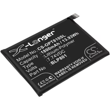   Oneplus BLP801 helyettesítő mobiltelefon akkumulátor (Li-Polymer, 7.74V, 1800mAh / 13.93Wh) - Utángyártott