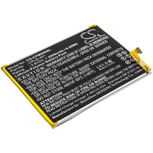Coolpad CPLD-401 helyettesítő mobiltelefon akkumulátor (Li-Polymer, 3.8V, 2500mAh / 9.50Wh) - Utángyártott