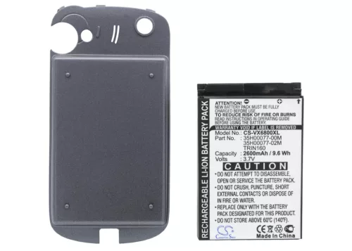HTC TRIN160 helyettesítő mobiltelefon akkumulátor (Li-ion, 3.7V, 2600mAh / 9.62Wh) - Utángyártott