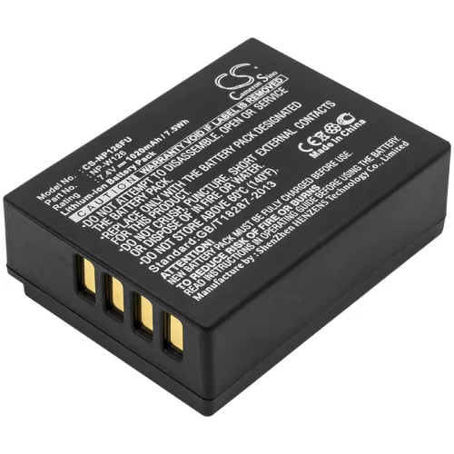 Fujifilm NP-W126S, NP-W126S helyettesítő akkumulátor (Li-ion, 7.4V, 1020mAh / 7.55Wh) - Utángyártott