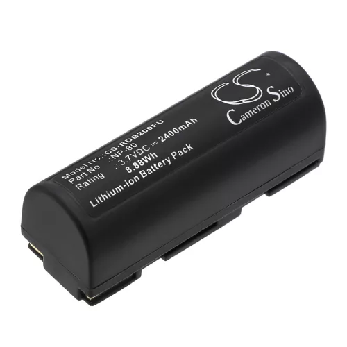 Fujifilm NP-80 helyettesítő akkumulátor (Li-ion, 3.7V, 2400mAh / 8.88Wh) - Utángyártott