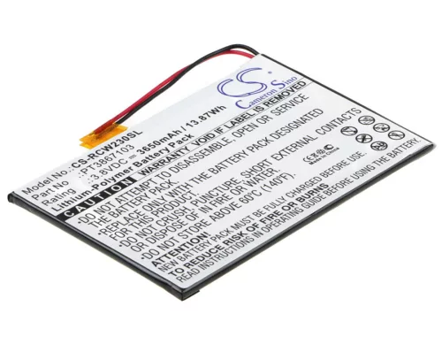 RCA PT3867103 helyettesítő tablet akkumulátor (Li-Polymer, 3.8V, 3650mAh / 13.87Wh) - Utángyártott