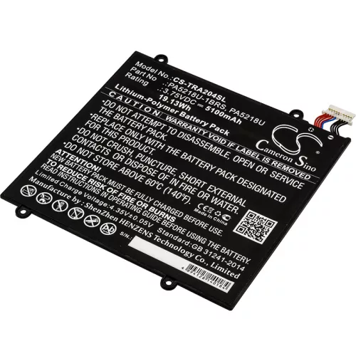 Toshiba PA5218U-1BRS helyettesítő tablet akkumulátor (Li-Polymer, 3.75V, 5100mAh / 19.13Wh) - Utángyártott