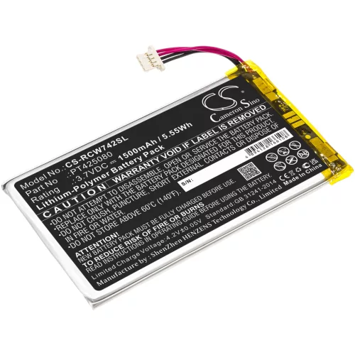 RCA PT425080 helyettesítő tablet akkumulátor (Li-Polymer, 3.7V, 1500mAh / 5.55Wh) - Utángyártott
