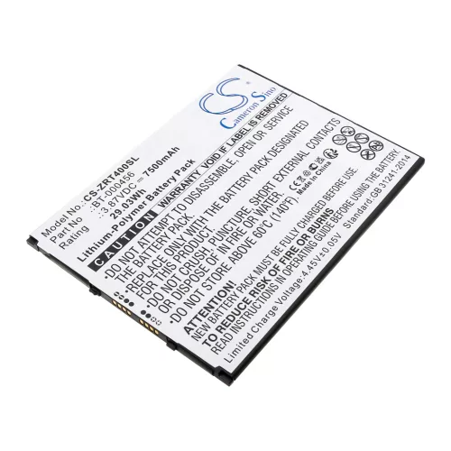 Zebra BTRY-ET4X-10IN1-01 helyettesítő tablet akkumulátor (Li-Polymer, 3.87V, 7500mAh / 29.03Wh) - Utángyártott