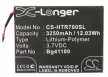 HTC BG41100 helyettesítő tablet akkumulátor (Li-Polymer, 3.7V, 3250mAh / 12.03Wh) - Utángyártott