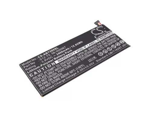 Amazon S12-T5-A helyettesítő tablet akkumulátor (Li-Polymer, 3.8V, 3400mAh / 12.92Wh) - Utángyártott