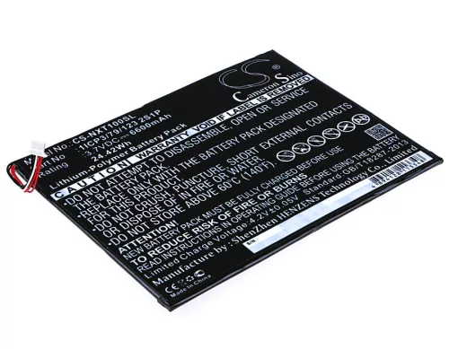 Nextbook 1ICP3/79/123 2S1P helyettesítő tablet akkumulátor (Li-Polymer, 3.7V, 6600mAh / 24.42Wh) - Utángyártott