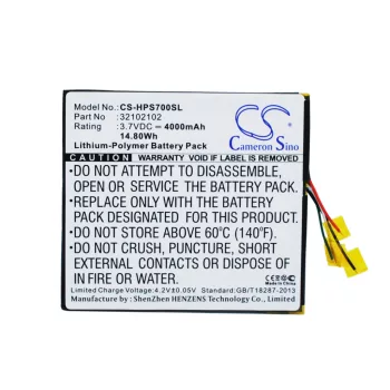   HP 32102102 helyettesítő tablet akkumulátor (Li-Polymer, 3.7V, 4000mAh / 14.80Wh) - Utángyártott