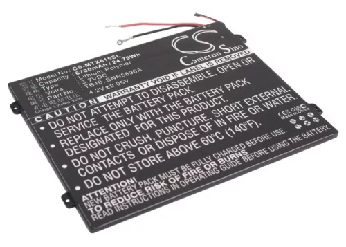 Motorola TB40 helyettesítő tablet akkumulátor (Li-Polymer, 3.7V, 6700mAh / 24.79Wh) - Utángyártott