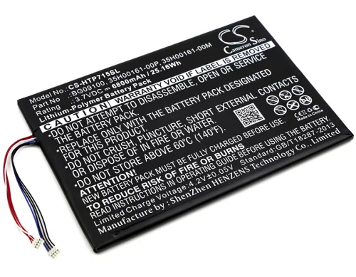 HTC BG09100 helyettesítő tablet akkumulátor (Li-Polymer, 3.7V, 6800mAh / 25.16Wh) - Utángyártott