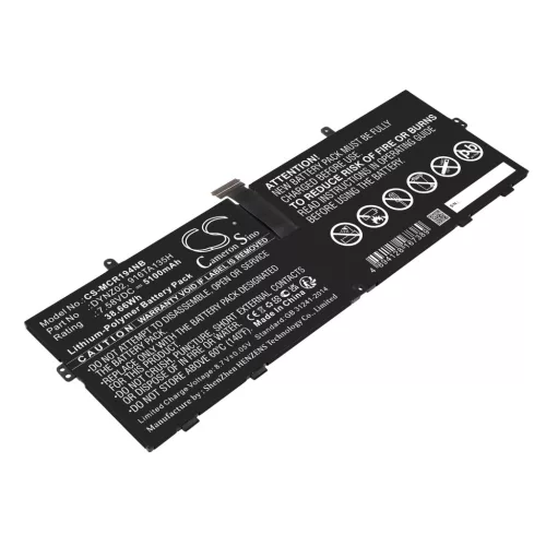 Microsoft DYNZ02 helyettesítő tablet akkumulátor (Li-Polymer, 7.58V, 5100mAh / 38.66Wh) - Utángyártott