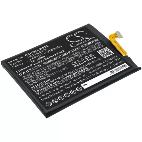 UMI 1ICP/5/65/80 helyettesítő mobiltelefon akkumulátor (Li-Polymer, 3.85V, 3700mAh / 14.25Wh) - Utángyártott