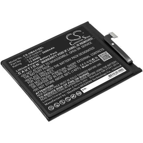 UMI 1ICP/5/68/83 helyettesítő mobiltelefon akkumulátor (Li-Polymer, 3.85V, 3600mAh / 13.86Wh) - Utángyártott