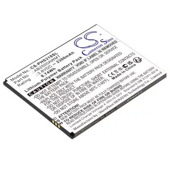   Philips AB2500AWMT helyettesítő mobiltelefon akkumulátor (Li-Polymer, 3.8V, 2300mAh / 8.74Wh) - Utángyártott