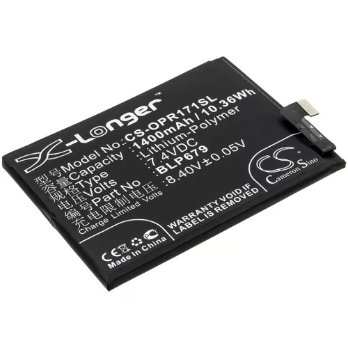 OPPO BLP679 helyettesítő mobiltelefon akkumulátor (Li-Polymer, 7.4V, 1400mAh / 10.36Wh) - Utángyártott
