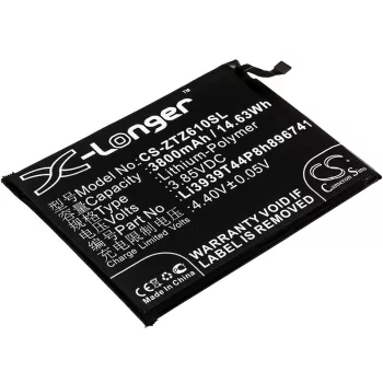   ZTE Li3939T44P8h896741 helyettesítő mobiltelefon akkumulátor (Li-Polymer, 3.85V, 3800mAh / 14.63Wh) - Utángyártott