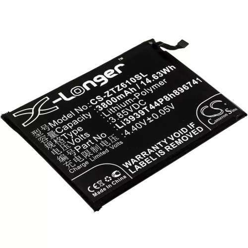 ZTE Li3939T44P8h896741 helyettesítő mobiltelefon akkumulátor (Li-Polymer, 3.85V, 3800mAh / 14.63Wh) - Utángyártott