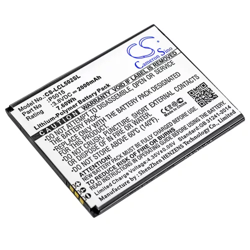 Logicom P5015(1ICP4/58/74) helyettesítő mobiltelefon akkumulátor (Li-Polymer, 3.8V, 2000mAh / 7.60Wh) - Utángyártott