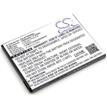   ZTE Li3831T43P4H826247 helyettesítő mobiltelefon akkumulátor (Li-Polymer, 3.8V, 2500mAh / 9.50Wh) - Utángyártott