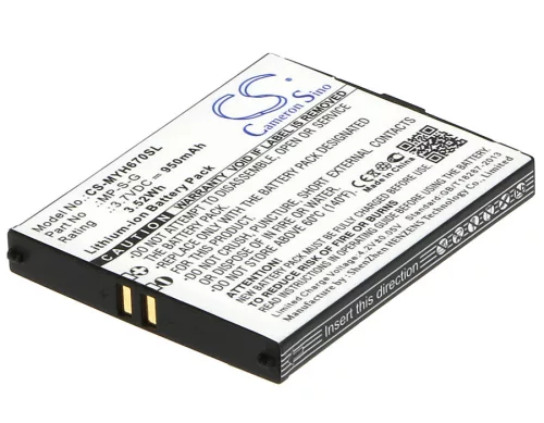 Myphone MP-S-G helyettesítő mobiltelefon akkumulátor (Li-ion, 3.7V, 950mAh / 3.52Wh) - Utángyártott