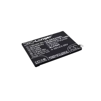   OPPO BLP605 helyettesítő mobiltelefon akkumulátor (Li-Polymer, 3.8V, 2400mAh / 9.12Wh) - Utángyártott