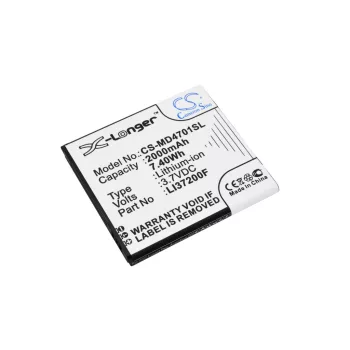   Medion LI37200F helyettesítő mobiltelefon akkumulátor (Li-ion, 3.7V, 2000mAh / 7.40Wh) - Utángyártott