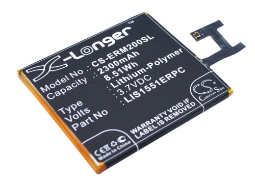 Sony Ericsson Eagle DS készülékhez mobiltelefon akkumulátor (Li-Polymer, 3.7V, 2300mAh / 8.51Wh) - Utángyártott