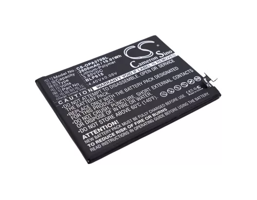 OPPO BLP615 helyettesítő mobiltelefon akkumulátor (Li-Polymer, 3.85V, 2600mAh / 10.01Wh) - Utángyártott