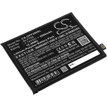   OPPO BLP769 helyettesítő mobiltelefon akkumulátor (Li-Polymer, 7.74V, 2000mAh / 15.48Wh) - Utángyártott