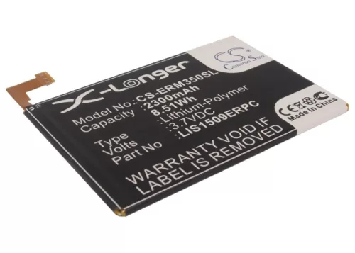 Sony Ericsson LIS1509ERPC helyettesítő mobiltelefon akkumulátor (Li-Polymer, 3.7V, 2300mAh / 8.51Wh) - Utángyártott