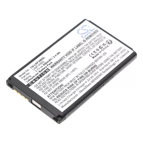LG LGIP-430G helyettesítő mobiltelefon akkumulátor (Li-ion, 3.7V, 650mAh / 2.41Wh) - Utángyártott