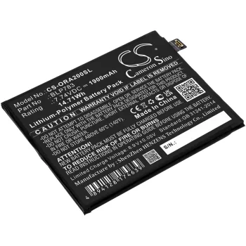   OPPO BLP783 helyettesítő mobiltelefon akkumulátor (Li-Polymer, 7.74V, 1900mAh / 14.71Wh) - Utángyártott