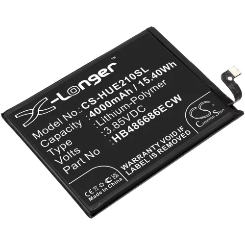 Huawei HB486686ECW helyettesítő mobiltelefon akkumulátor (Li-Polymer, 3.85V, 4000mAh / 15.40Wh) - Utángyártott
